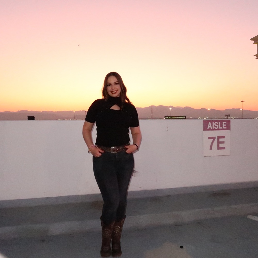 SOLD Black Ribbed Top - Picture 2 of 4